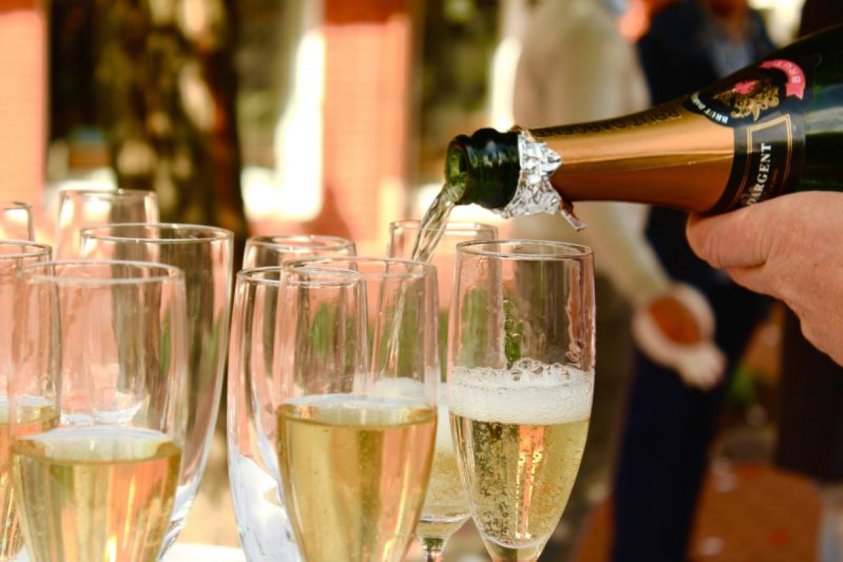 Sektempfang Mitternachtnacht Silvester