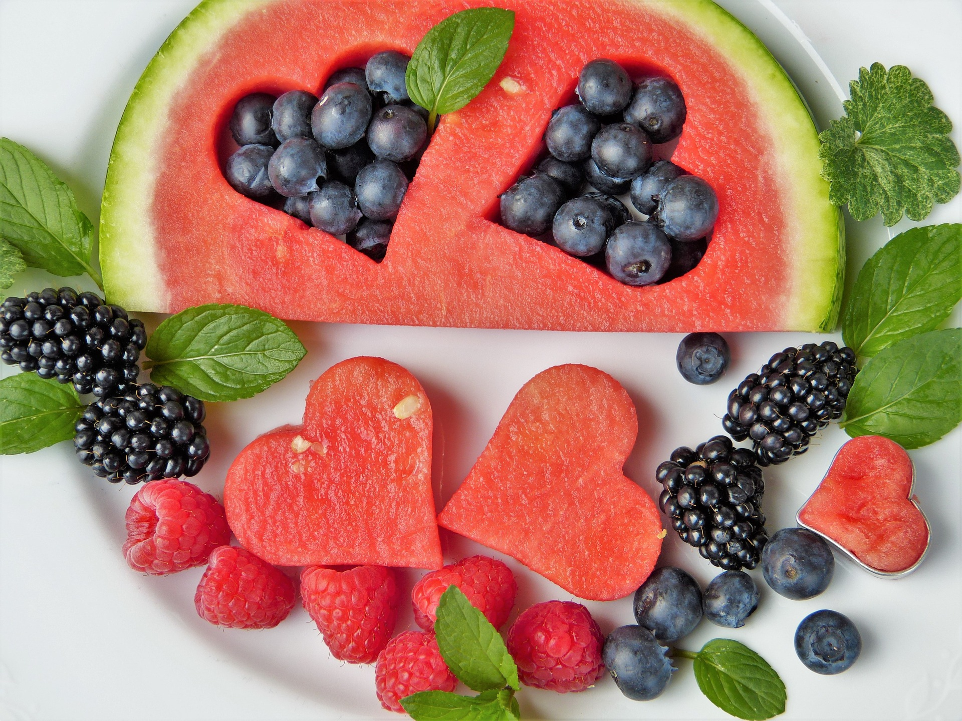Wassermelone mit Früchten