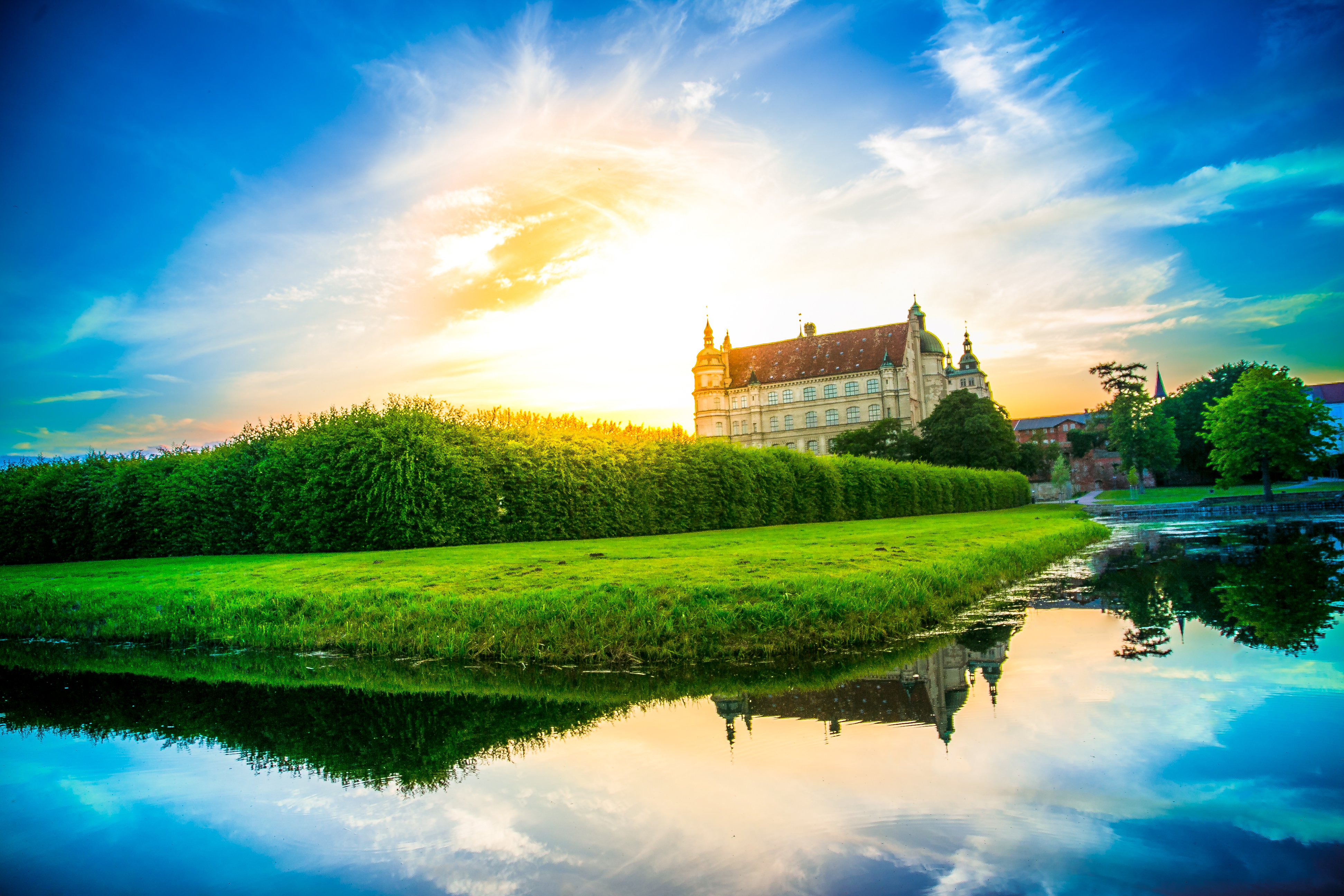 castle with water